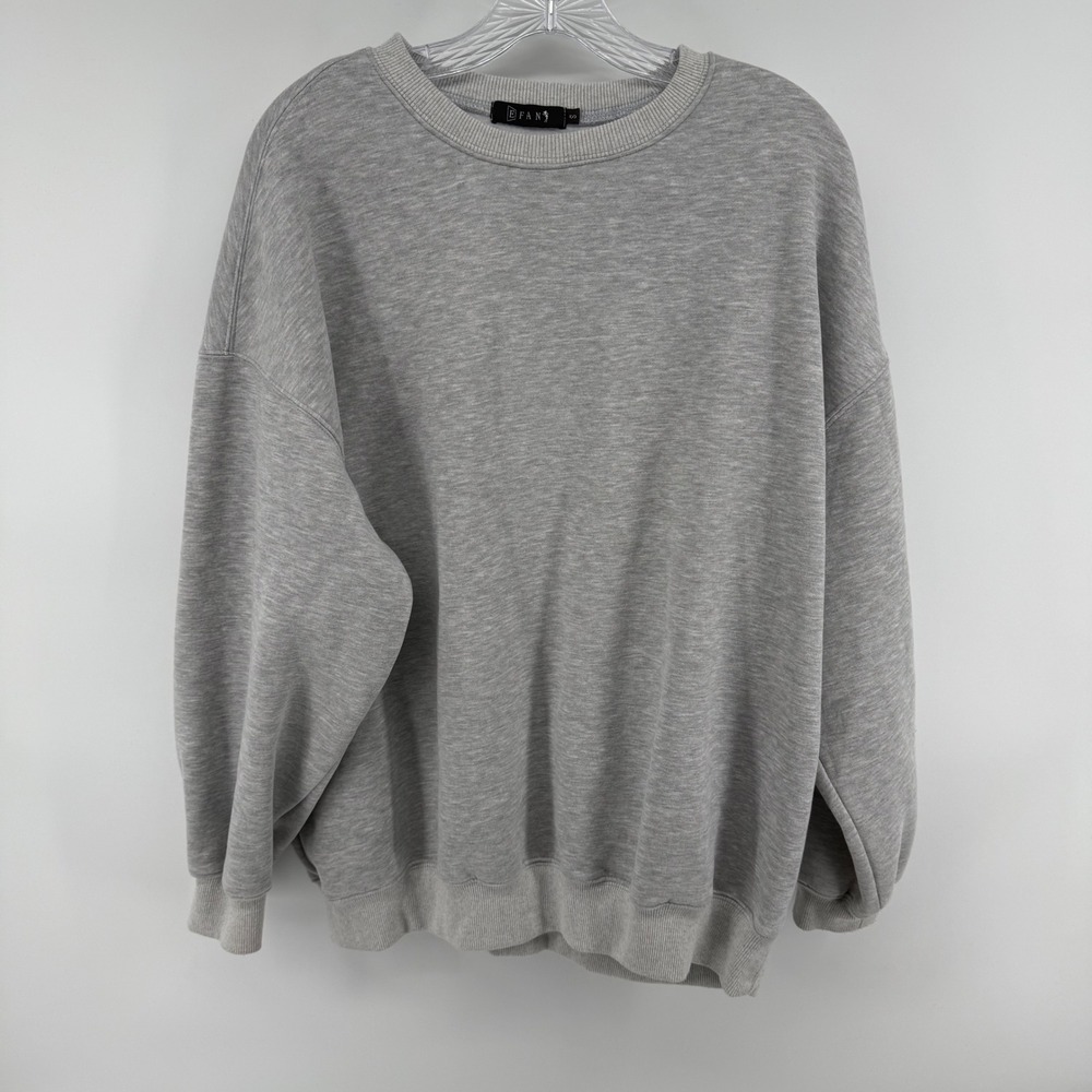 EFAN Oversized Gray Crewneck Sweatshirt Women's Casual Comfort